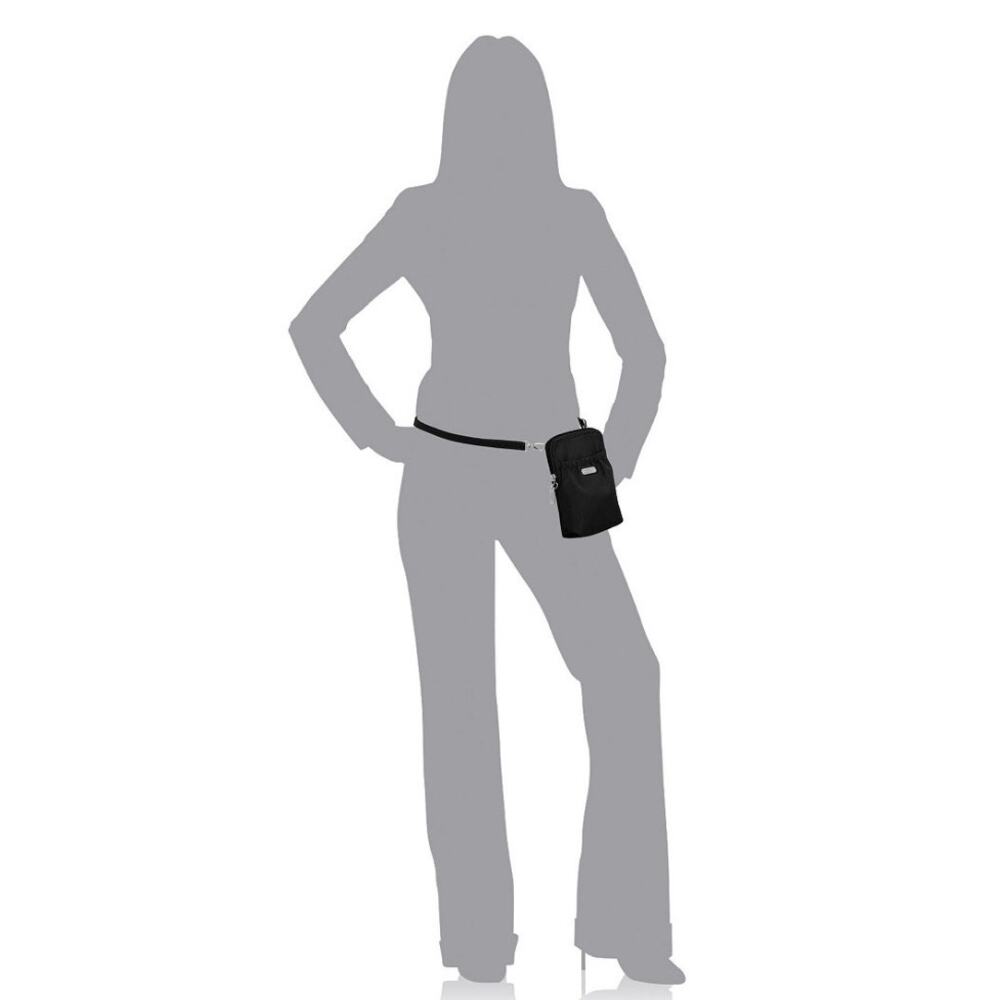 Baggallini Bryant Pouch RFID Anti-Theft Black Crossbody/Waist/Shoulder Bag - Picture 2 of 13